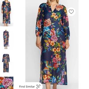 Johnny Was Ocean Dreamer Puff Sleeve Cover Up Dress